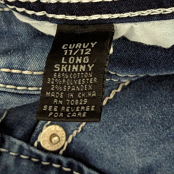 Twentyone Black by rue 21 skinny tall jeans 11/12L - Picture 5 of 6